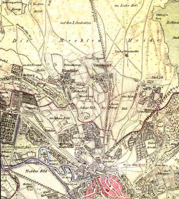 Karte von 1825